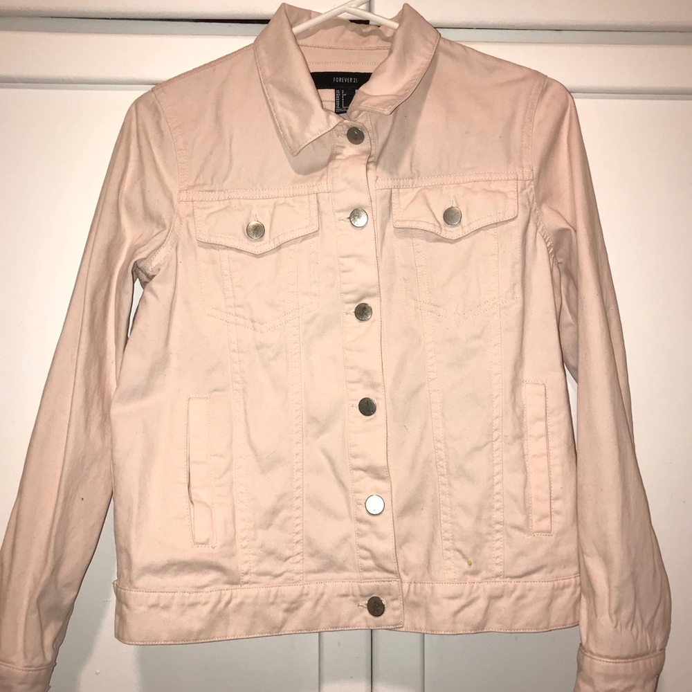 Women’s Light Pink Jean Jacket - Picture 1 of 4